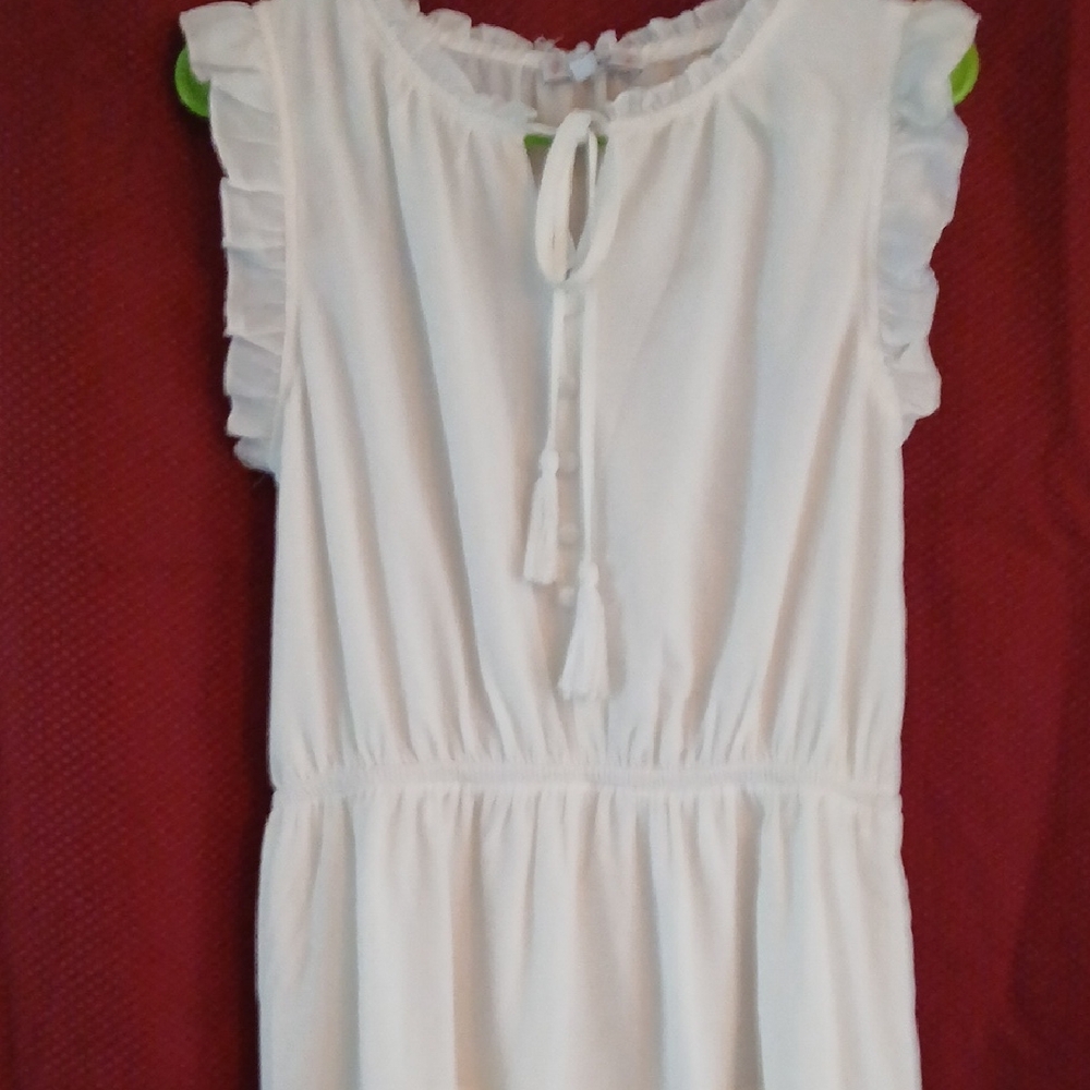 Abercrombie & Fitch White Midi Dress